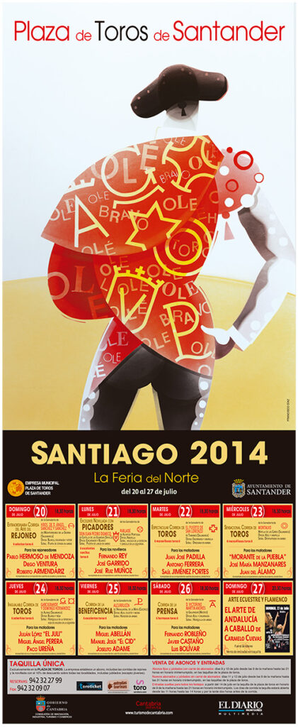 cartel toros Santander 2014